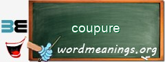 WordMeaning blackboard for coupure